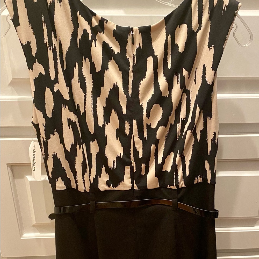 New with tag! Never worn cream and black cowl neck dress